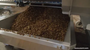 This image has an empty alt attribute; its file name is PneumaticGrapePressVP21i_tropine-1536x864-1-1024x576.webp The Sraml pneumatic press on an elevated chassis provides additional space beneath the cylinder, which can be used to empty dry pomace into containers.