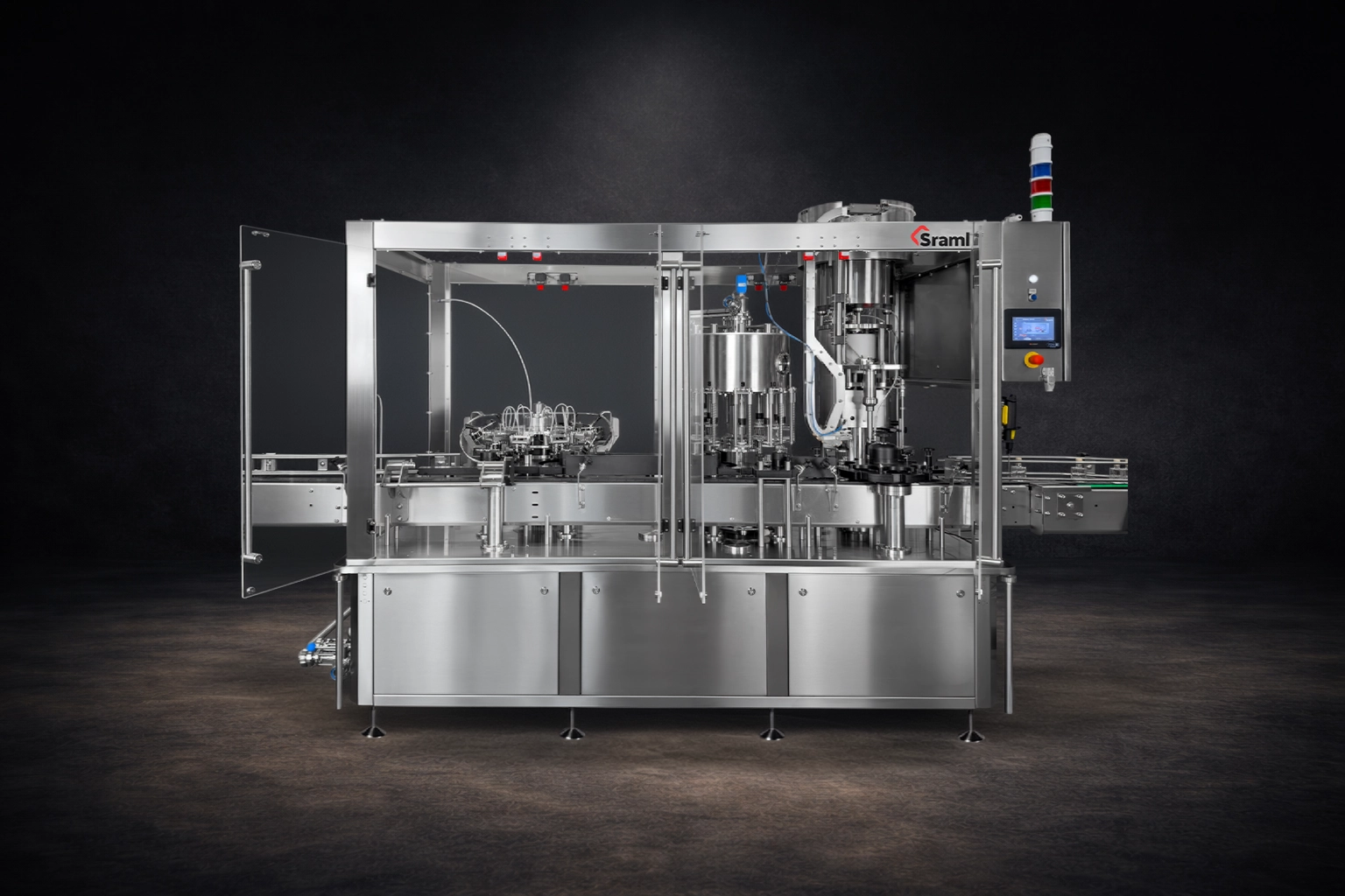 <span>Linea automatica di imbottigliamento per distillati</span><br>Monoblocco di riempimento per distillati
